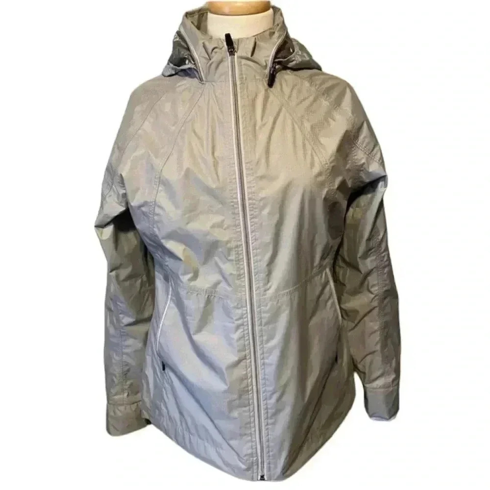 Women’s Grey Avalanche Windbreaker Size M outdoor apparel waterproof weather - Picture 2 of 7
